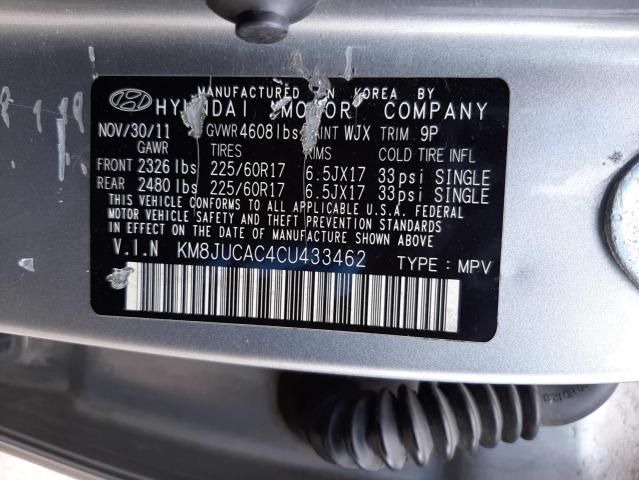 Photo 10 from auction – 2012 HYUNDAI TUCSON GLS with VIN KM8JUCAC4CU433462