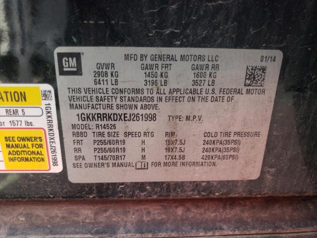 Photo 10 from auction – 2014 GMC ACADIA SLT with VIN 1GKKRRKDXEJ261998