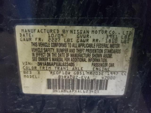 Photo 10 from auction – 2010 NISSAN SENTRA 2.0 with VIN 3N1AB6APXAL623405