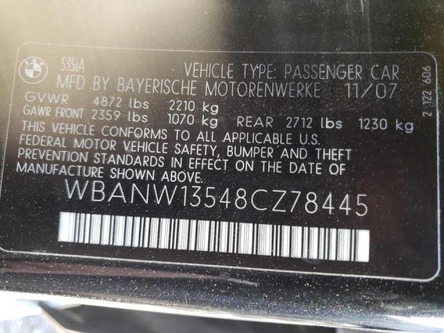 Photo 10 from auction – 2008 BMW 535 I with VIN WBANW13548CZ78445