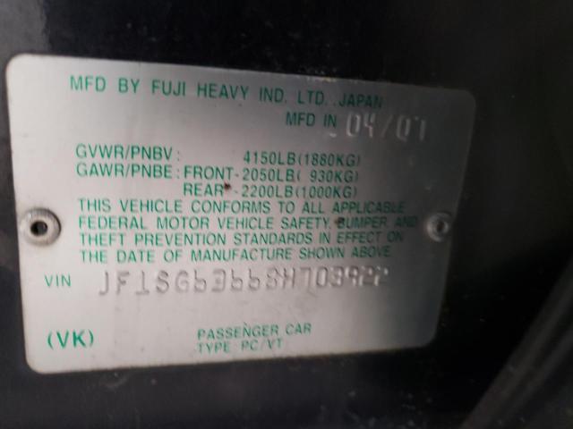 Photo 10 from auction – 2008 SUBARU FORESTER 2 with VIN JF1SG63668H703922