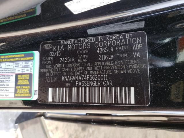 Foto 10 de la subasta – 2015 KIA OPTIMA LX con VIN KNAGM4A74F5620011