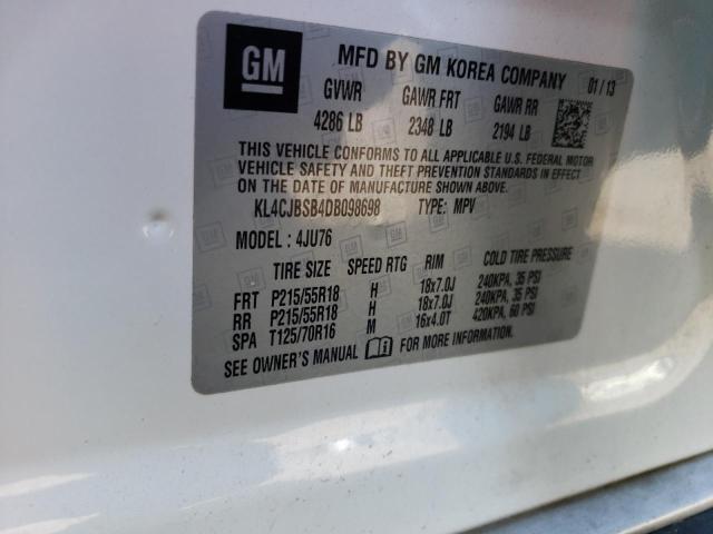 Photo 10 from auction – 2013 BUICK ENCORE CON with VIN KL4CJBSB4DB098698