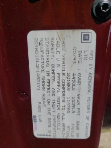 Photo 10 from auction – 1993 BUICK REGAL LIMI with VIN 2G4WD14L3P1482191