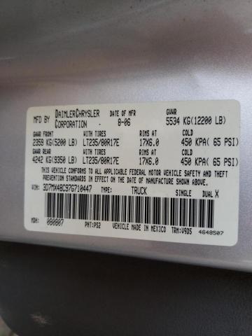 Photo 10 from auction – 2007 DODGE RAM 3500 S with VIN 3D7MX48C97G710447