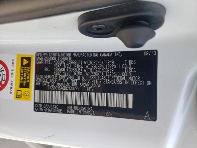 Photo 10 from auction – 2013 LEXUS RX 350 with VIN 2T2ZK1BA6DC130272