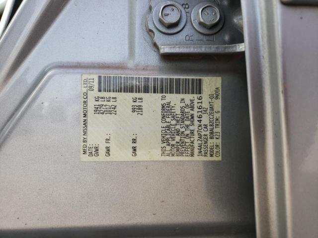 Photo 10 from auction – 2012 NISSAN ALTIMA BAS with VIN 1N4AL2AP7CN461616