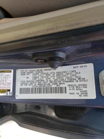 Photo 10 from auction – 2004 TOYOTA 4RUNNER SR with VIN JTEZU14R048010203
