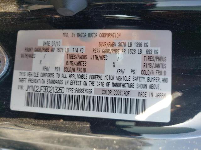 Foto 10 de la subasta – 2011 MAZDA MX-5 MIATA con VIN JM1NC2JF3B0213250