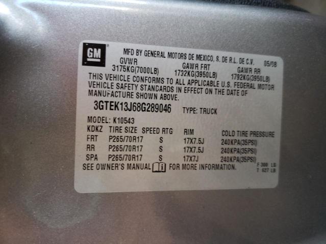 Photo 10 from auction – 2008 GMC SIERRA K15 with VIN 3GTEK13J68G289046