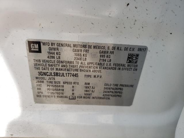 Photo 10 from auction – 2018 CHEVROLET TRAX 1LT with VIN 3GNCJLSB2JL177445