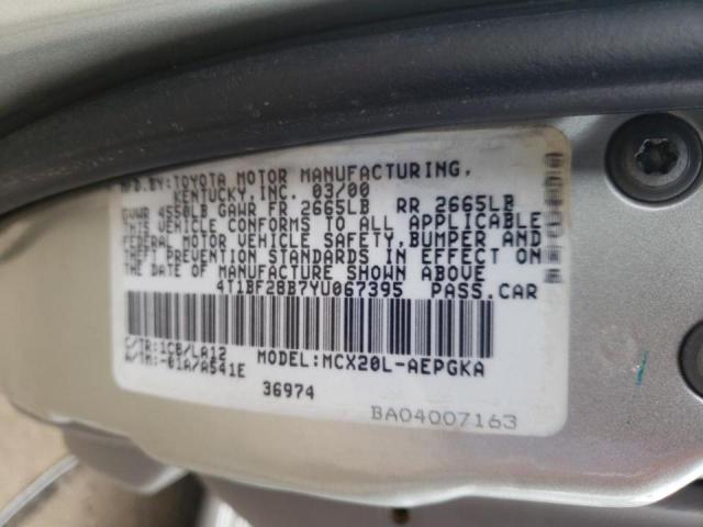 Photo 10 from auction – 2000 TOYOTA AVALON XL with VIN 4T1BF28B7YU067395