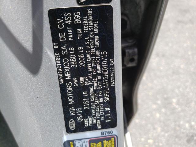 Photo 10 from auction – 2017 KIA FORTE LX with VIN 3KPFL4A72HE010715