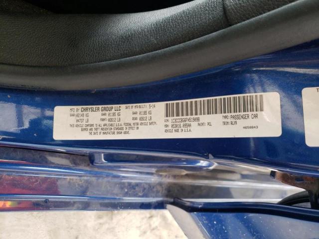 Photo 10 from auction – 2015 CHRYSLER 200 S with VIN 1C3CCCBG6FN519098