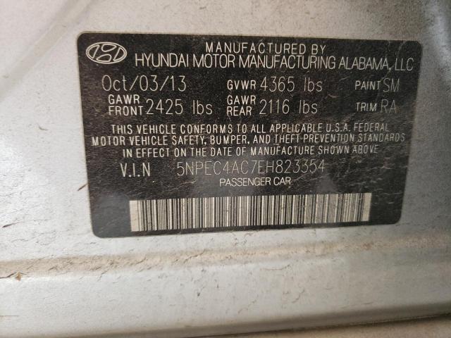 Photo 10 from auction – 2014 HYUNDAI SONATA SE with VIN 5NPEC4AC7EH823354