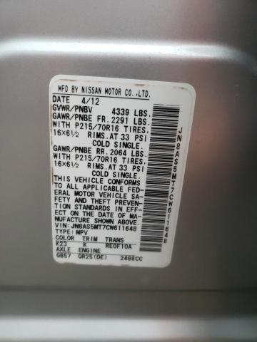Photo 10 from auction – 2012 NISSAN ROGUE S with VIN JN8AS5MT7CW611648