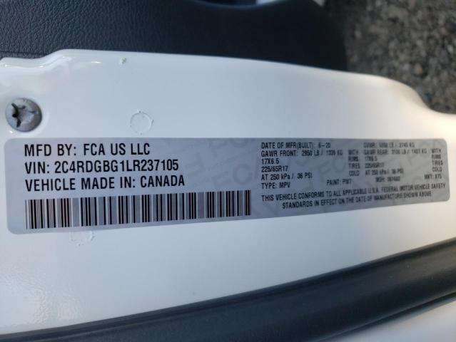 Photo 10 from auction – 2020 DODGE GRAND CARA with VIN 2C4RDGBG1LR237105