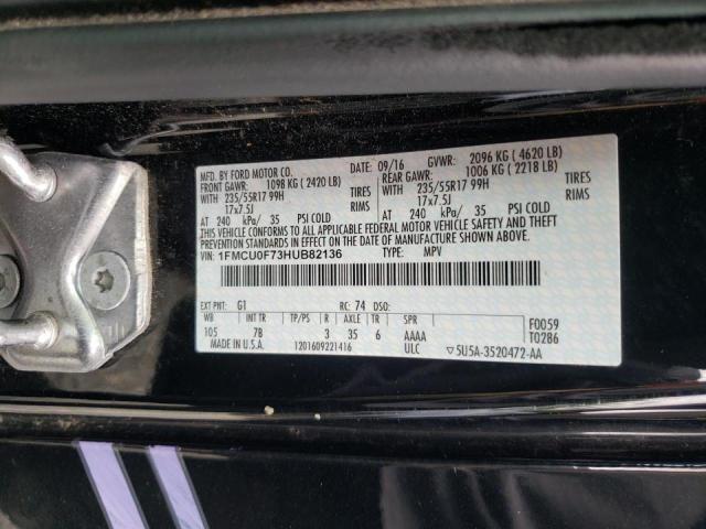 Photo 10 from auction – 2017 FORD ESCAPE S with VIN 1FMCU0F73HUB82136