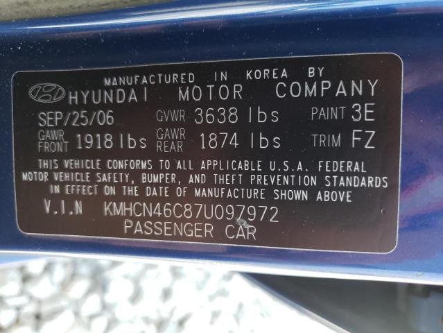 Photo 10 from auction – 2007 HYUNDAI ACCENT GLS with VIN KMHCN46C87U097972