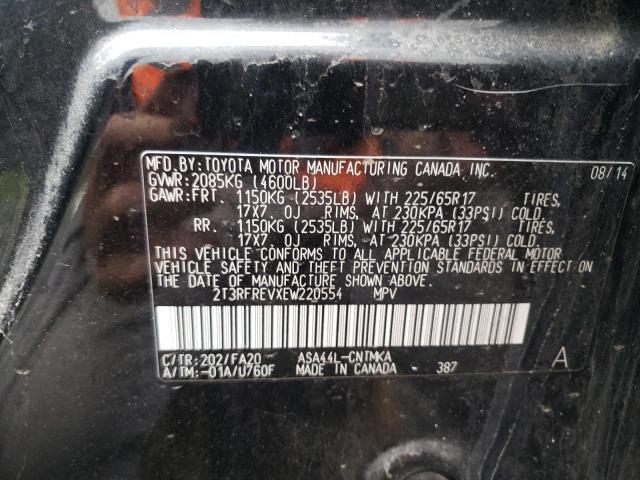Photo 10 from auction – 2014 TOYOTA RAV4 XLE with VIN 2T3RFREVXEW220554