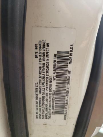 Photo 10 from auction – 2002 SUBARU LEGACY OUT with VIN 4S3BH665127616226