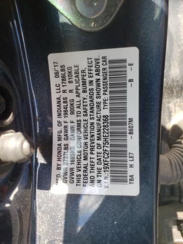Photo 10 from auction – 2017 HONDA CIVIC EX with VIN 19XFC2F75HE228368