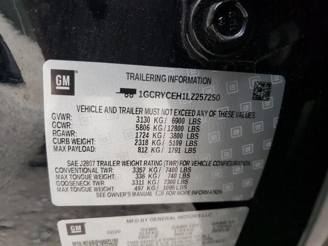 Photo 10 from auction – 2020 CHEVROLET SILVERADO with VIN 1GCRYCEH1LZ257250