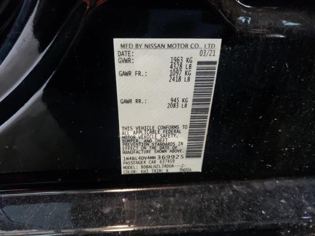 Photo 10 from auction – 2021 NISSAN ALTIMA SV with VIN 1N4BL4DV4MN369925
