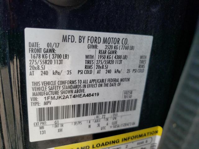 Photo 10 from auction – 2017 FORD EXPEDITION with VIN 1FMJK2AT4HEA48419