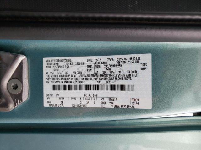 Photo 10 from auction – 2013 FORD ESCAPE TIT with VIN 1FMCU9J96DUC18067