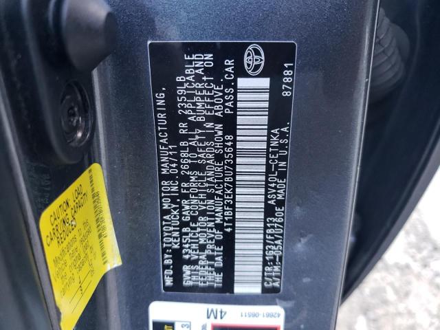 Foto 10 de la subasta – 2011 TOYOTA CAMRY BASE con VIN 4T1BF3EK7BU735648