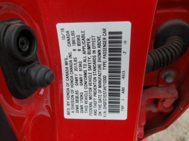 Photo 10 from auction – 2018 HONDA CIVIC SI with VIN 2HGFC1E57JH710300