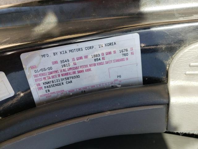 Photo 10 from auction – 2000 KIA SEPHIA BAS with VIN KNAFB1213Y5879330