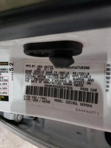 Photo 10 from auction – 2008 TOYOTA COROLLA CE with VIN 1NXBR32E08Z047909