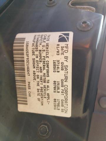Photo 10 from auction – 2003 SATURN ION LEVEL with VIN 1G8AG52F93Z146647