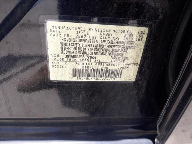Photo 10 from auction – 2011 NISSAN SENTRA with VIN 3N1AB6AP3BL721659