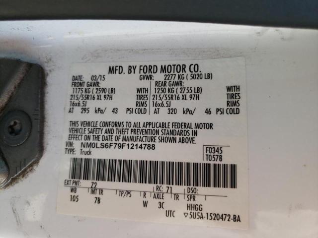 Photo 10 from auction – 2015 FORD TRANSIT CO with VIN NM0LS6F79F1214788
