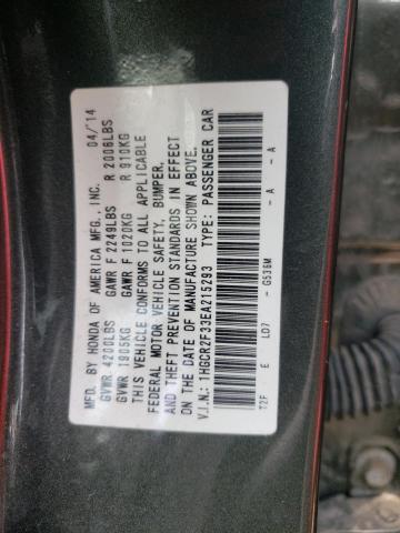 Photo 10 from auction – 2014 HONDA ACCORD LX with VIN 1HGCR2F33EA215293