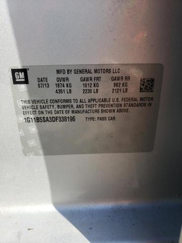 Photo 10 from auction – 2013 CHEVROLET MALIBU LS with VIN 1G11B5SA3DF338196