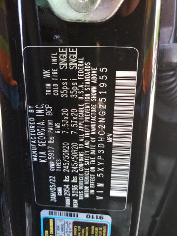 Photo 10 from auction – 2022 KIA TELLURIDE with VIN 5XYP3DHC2NG251955