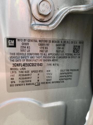 Photo 10 from auction – 2012 CHEVROLET CAPTIVA SP with VIN 3GNFL4E59CS621643