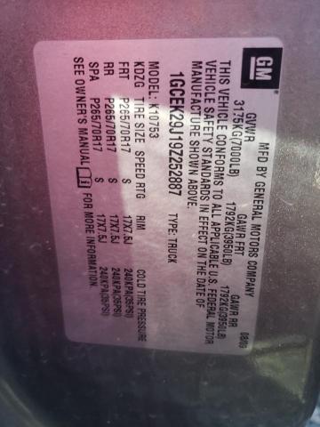 Photo 10 from auction – 2009 CHEVROLET SILVERADO with VIN 1GCEK29J19Z252887
