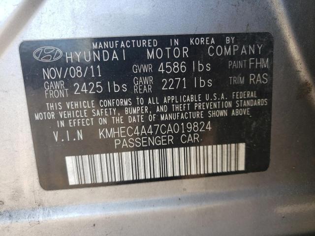 Photo 10 from auction – 2012 HYUNDAI SONATA HYB with VIN KMHEC4A47CA019824