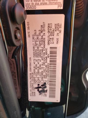 Photo 10 from auction – 2003 TOYOTA 4RUNNER SR with VIN JTEZU14R638008003