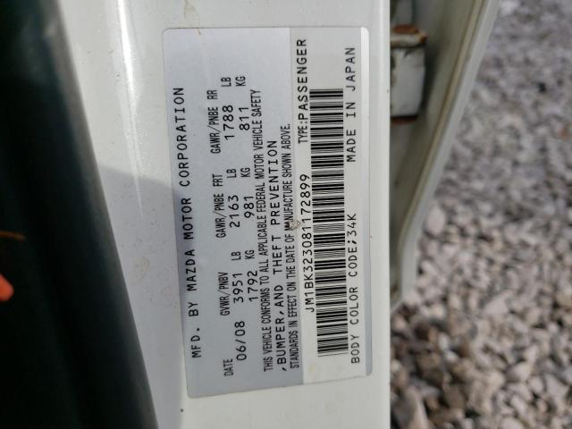 Photo 10 from auction – 2008 MAZDA 3 S with VIN JM1BK323081172899