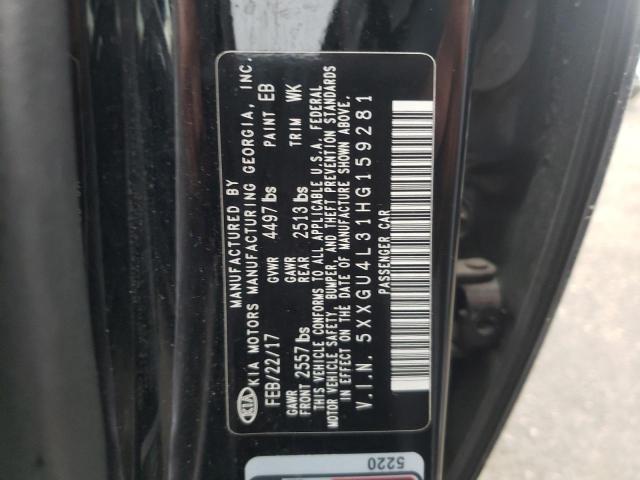 Photo 10 from auction – 2017 KIA OPTIMA EX with VIN 5XXGU4L31HG159281