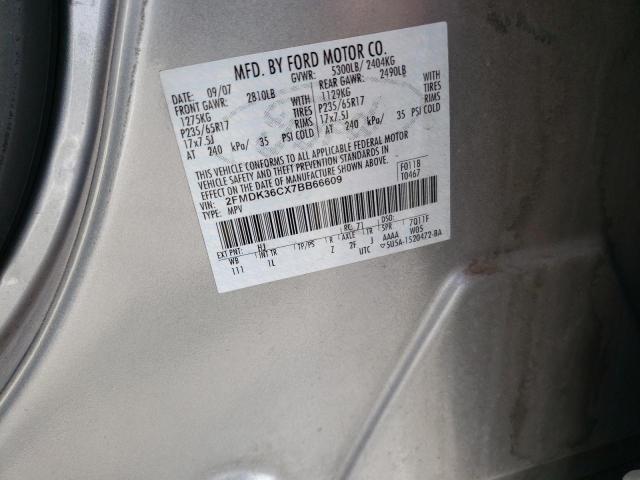 Photo 10 from auction – 2007 FORD EDGE SE with VIN 2FMDK36CX7BB66609