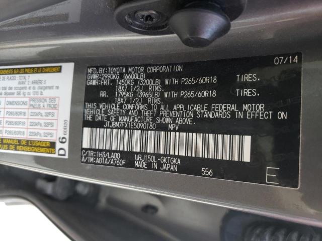 Photo 10 from auction – 2014 LEXUS GX 460 with VIN JTJBM7FX1E5090180