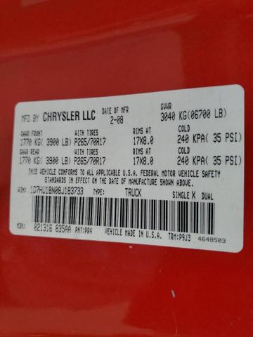 Photo 10 from auction – 2008 DODGE RAM 1500 S with VIN 1D7HU18N08J183733