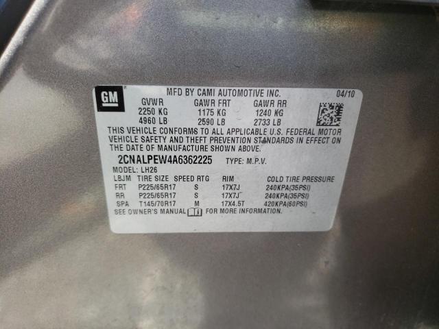 Photo 10 from auction – 2010 CHEVROLET EQUINOX LT with VIN 2CNALPEW4A6362225